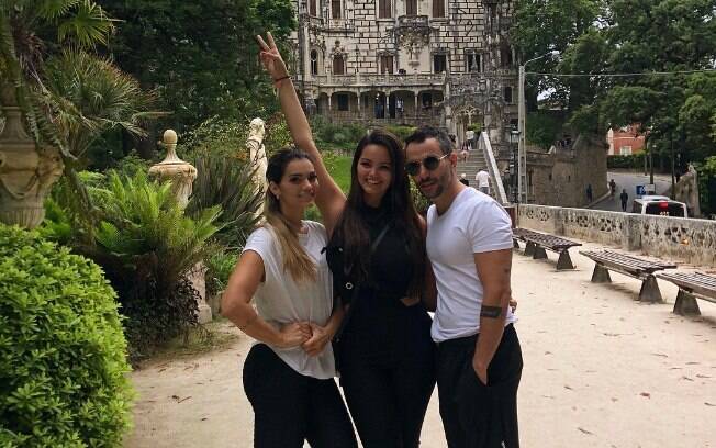 Kelly Key, Suzanne e Mico Freitas passam dia dos pais juntos, em Portugal