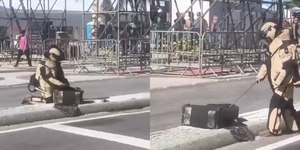 Vídeo: Esquadrão antibomba remove explosivo da orla de Copacabana