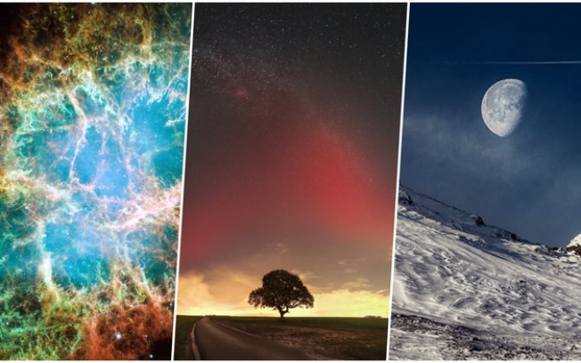 Destaques da NASA: luz vermelha, Lua e   nas fotos astronômicas da semana