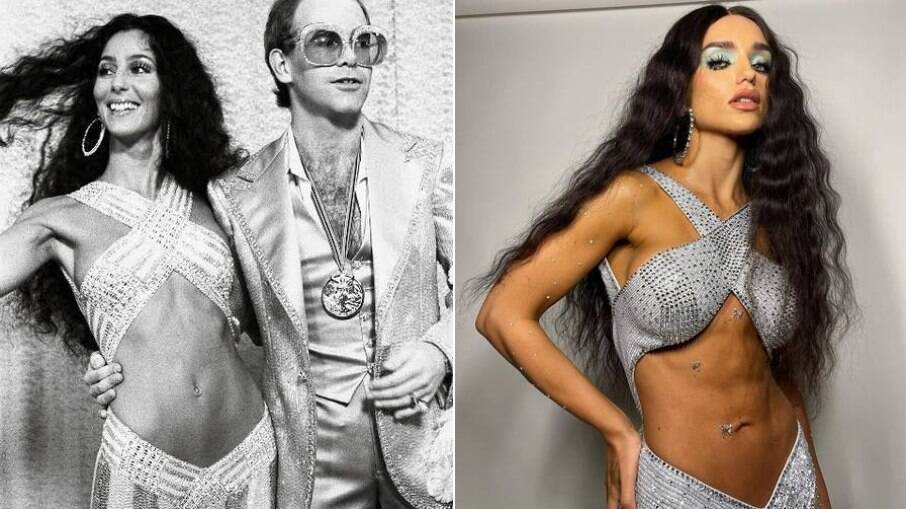 Rafa Kalimann usa look inspirado em Cher para baile de carnaval no Rio