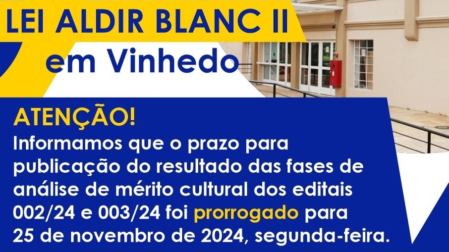 Prazo para publicação do resultado da fase de análise mérito cultural foi adiado