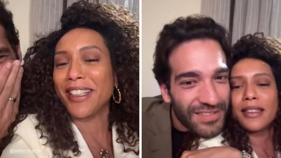 Taís Araujo dá dicas para Humberto Carrão disfarçar cabeça grande Taís Araujo dá dicas para Humberto Carrão disfarçar cabeça grande