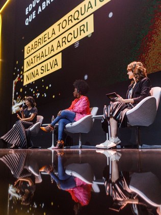 O bate-papo aconteceu com Nathalia Arcuri e Nina Silva neste sábado (02), no São Paulo Expo