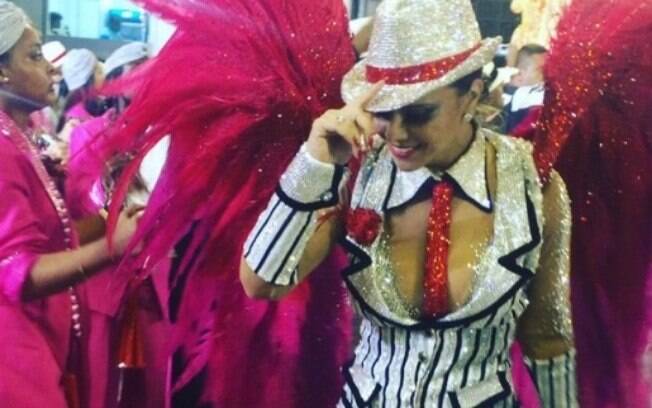 Viviane Araújo no desfile do Salgueiro em 2016