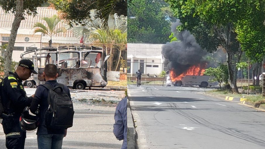 Ataques com bomba atingem a Colômbia às vésperas das eleições Ataques com bomba atingem a Colômbia às vésperas das eleições