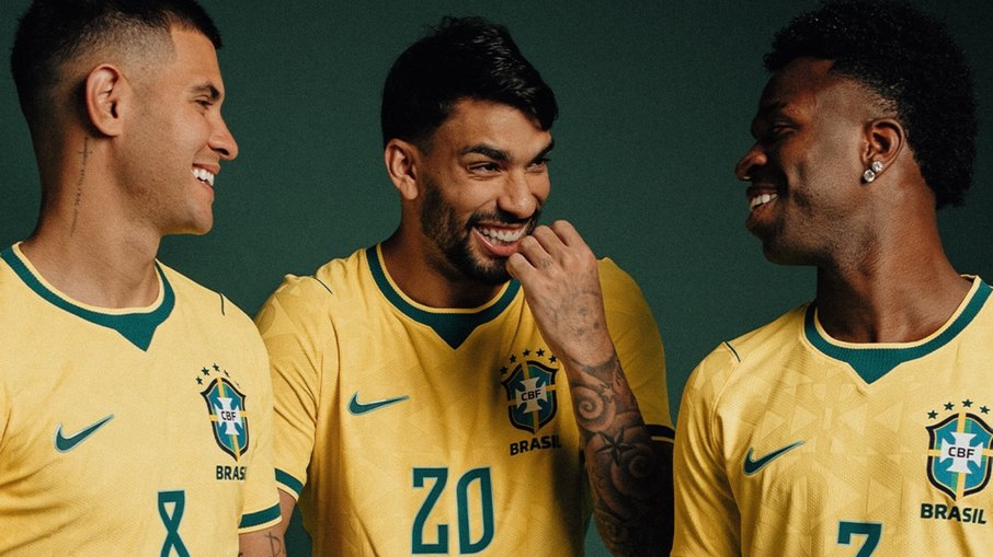Bruno Guimarães, Lucas Paquetá e Vinicius Jr deverão ser titulares contra o Marrocos