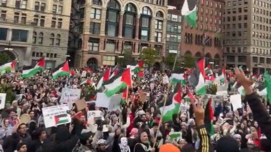 Protestos pró-palestina em Chicago, nos Estados Unidos