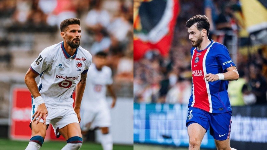 Giroud e Kvaratskheila são destaques de Lille e PSG Giroud e Kvaratskheila são destaques de Lille e PSG