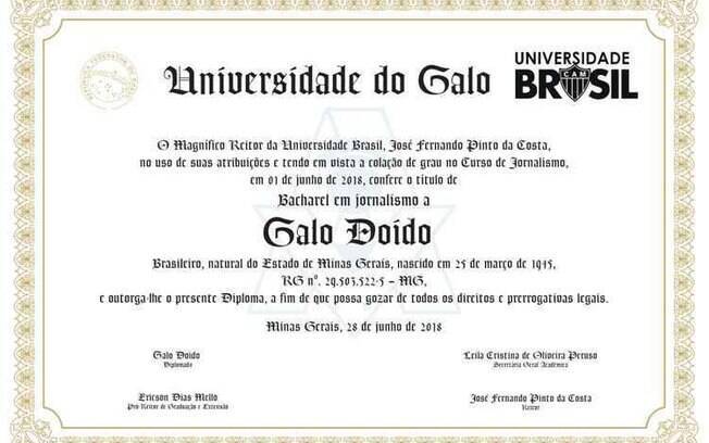 A Universidade do Galo terá três unidades em Minas Gerais. O Atlético Mineiro entregará diploma personalizado