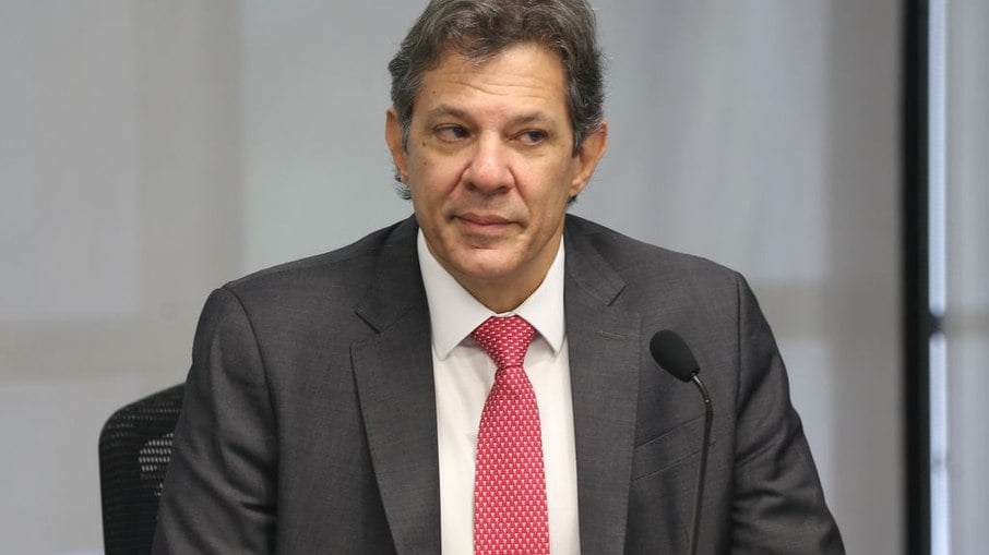 Ministro da Fazenda, Fernando Haddad, durante reunião