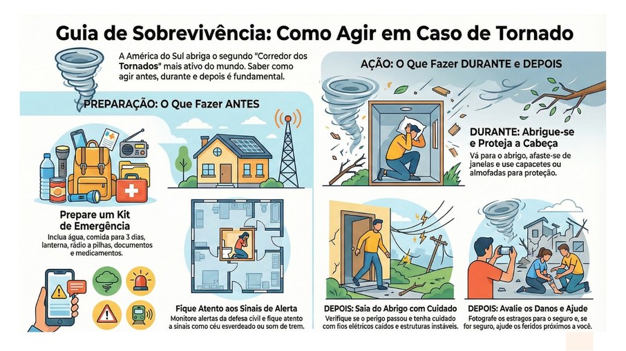 Guia de sobrevivência: como agir em caso de tornado