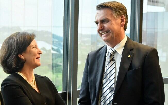 Procuradora-geral da República, Raquel Dodge, em conversa com o presidente Jair Bolsonaro