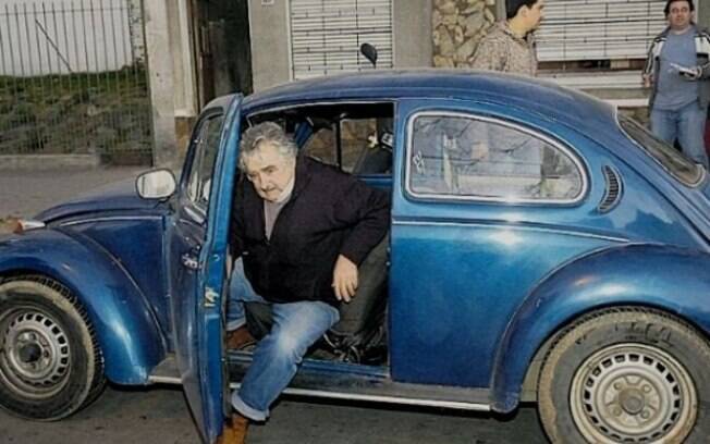 José Pepe Mujica usa um velho Fusca Azul para se transportar. Foto: Reprodução de Internet