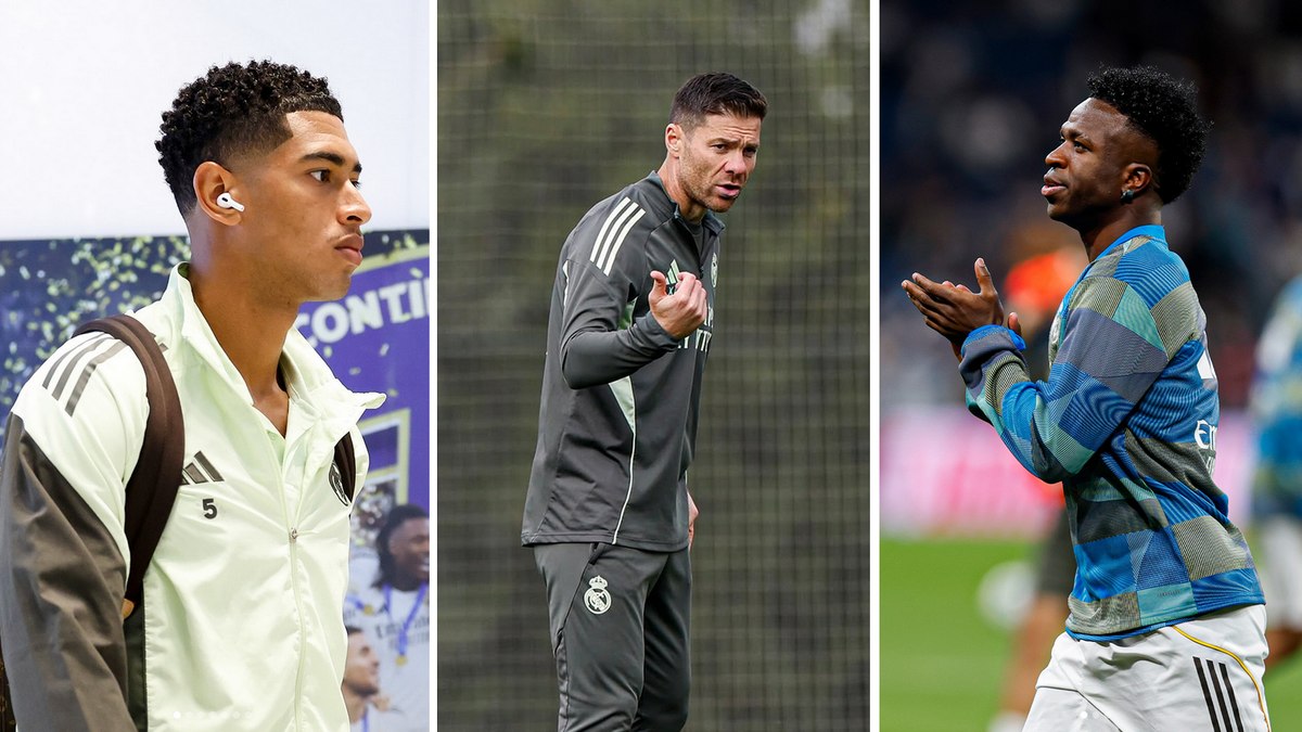 Bellingham, Xabi Alonso e Vini Jr no Real Madrid Bellingham, Xabi Alonso e Vini Jr no Real Madrid