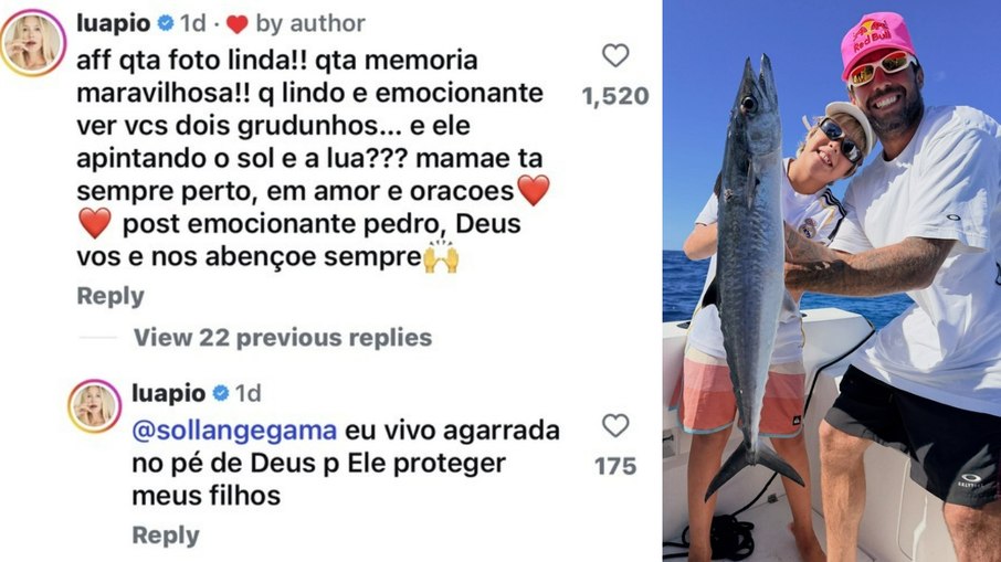 Luana Piovani comenta foto de Pedro Scooby e Bem