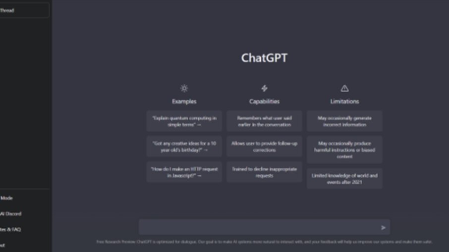 Página inicial do ChatGPT – Imagem: Wikipedia