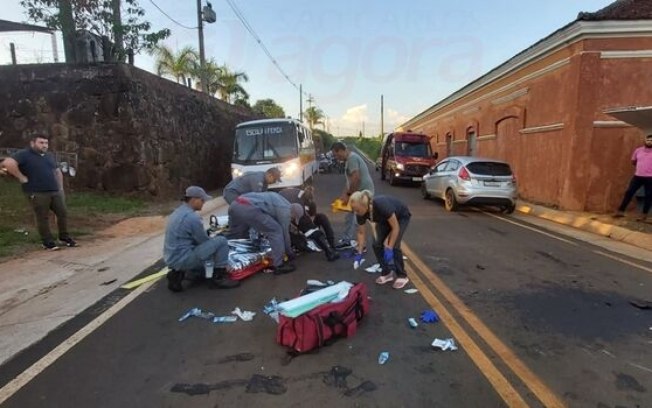 Pai e filho sofrem ferimentos graves após acidente na estrada Santa Eudóxia - Água Vermelha