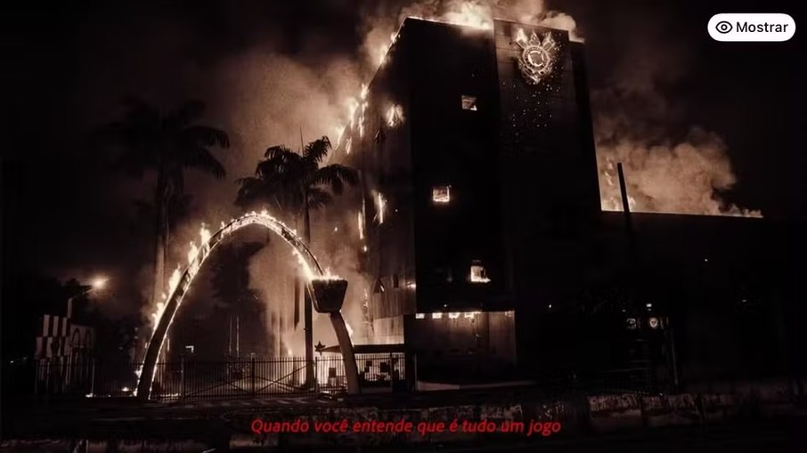 Parque São Jorge em chamas no clipe de Memphis Depay