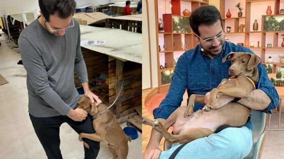 Paulo Mathias adotou cãozinho que abraçou sua perna no RS