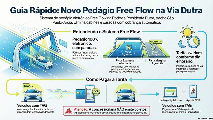 Guia rápido: Free Flow na Via Dutra Guia rápido: Free Flow na Via Dutra
