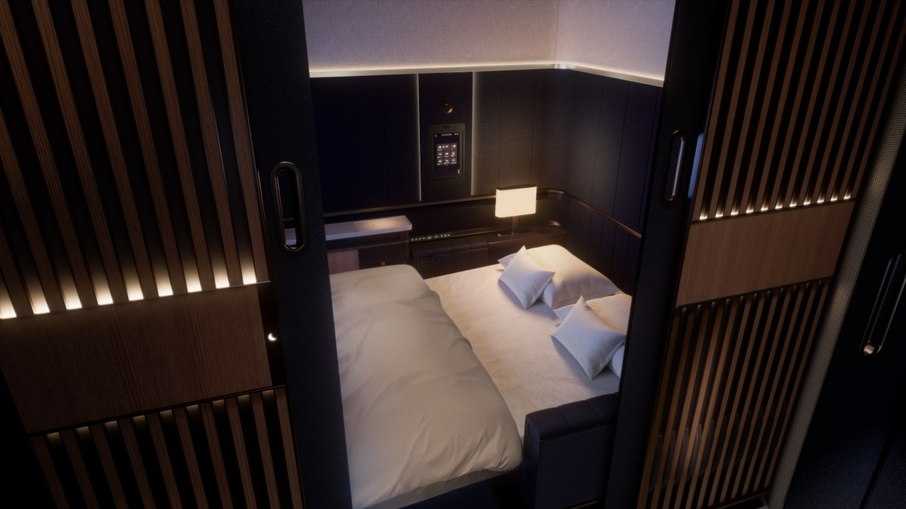 Assentos-cama com controle de temperatura, espaço exclusivo para até quatro pessoas e serviço de bordo com champanhe e caviar são alguns dos benefícios. Assentos-cama com controle de temperatura, espaço exclusivo para até quatro pessoas e serviço de bordo com champanhe e caviar são alguns dos benefícios.