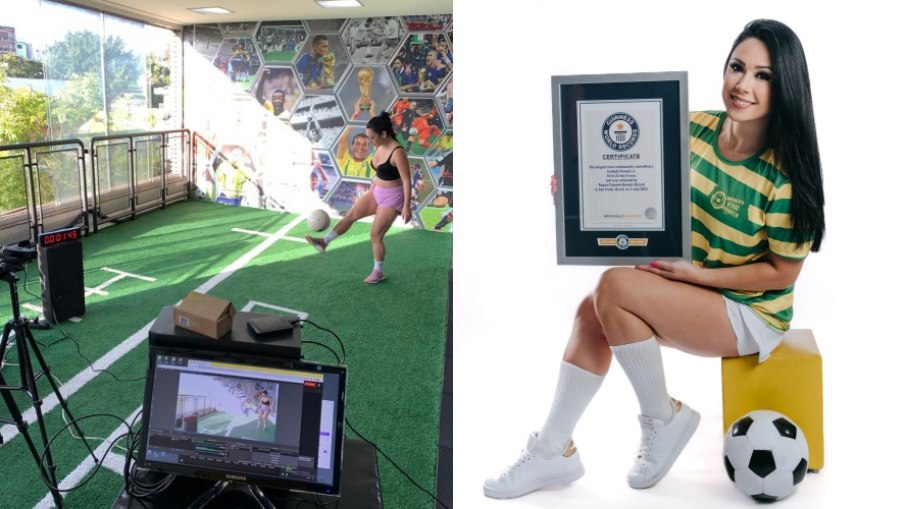 Raquel Freestyle bate 'bolão' e entra para Guinness Book 