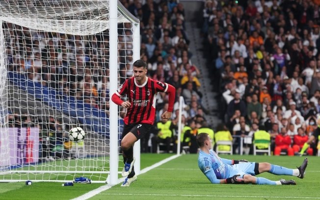 Morata marcou na vitória do Milan sobre o Real Madrid por 3 a 1 pela Liga dos Campeões