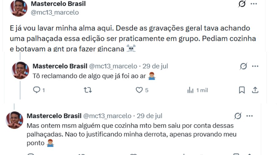 Marcelo Pereira detona MasterChef