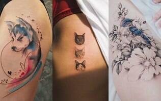 120 melhor ideia de Tatuagem de Gato e Cachorro