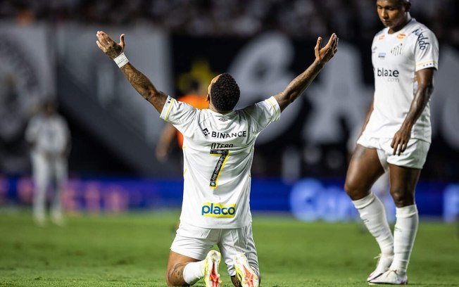 Otero marcou o gol da vitória do Santos diante do Palmeiras