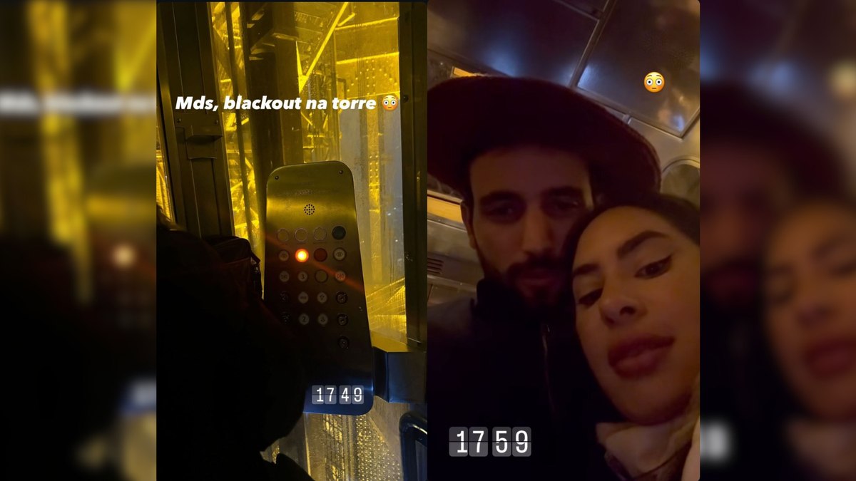 Isabelle e Matteus ficam presos em elevador da Torre Eiffel 