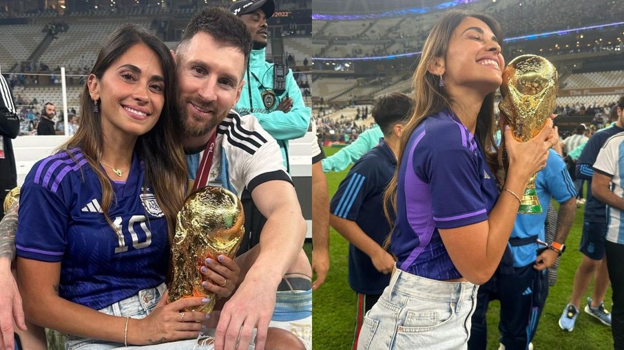 Lionel Messi e Antonella Roccuzzo são casados desde 2017