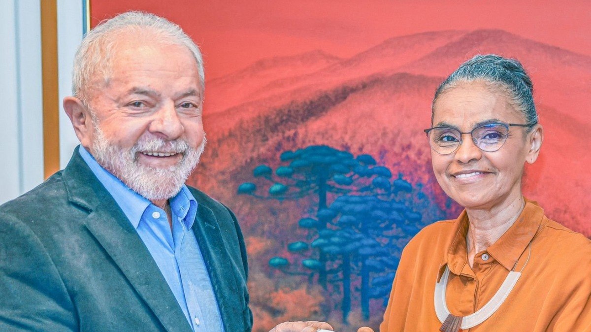 Lula e Marina Silva durante encontro em São Paulo