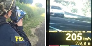 Porsche é flagrado a 205 km/h na BR-153, em Goiás
