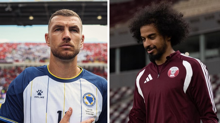Dzeko lidera a tentativa de reação da Bósnia, enquanto Afif segue como a principal esperança ofensiva do Catar
