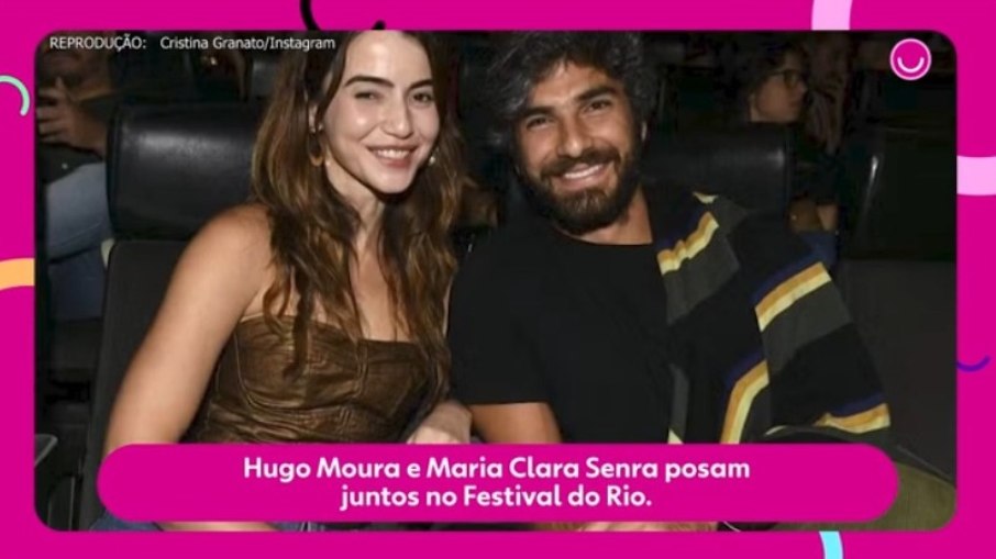 Hugo Moura e Maria Clara Senra posam juntos e reforçam rumores de romance