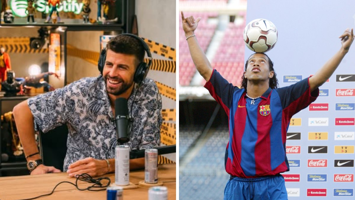 Piqué e Ronaldinho Gaúcho foram companheiros no Barcelona Piqué e Ronaldinho Gaúcho foram companheiros no Barcelona