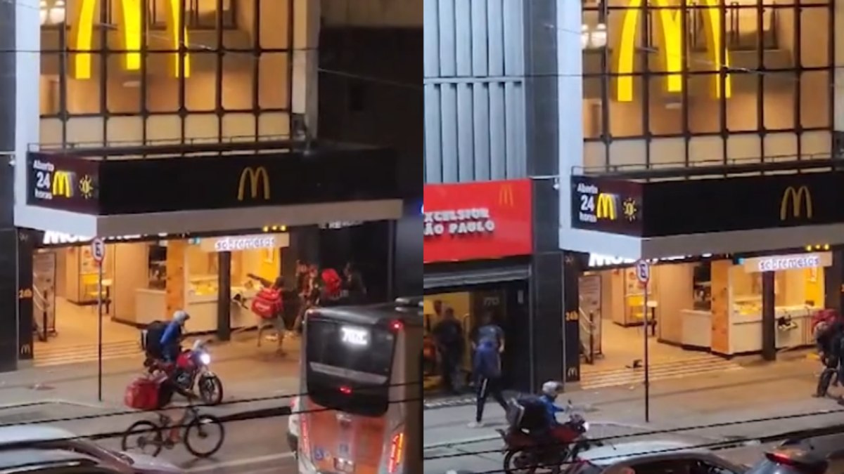 Motoboys depredam MCDonald's em SP