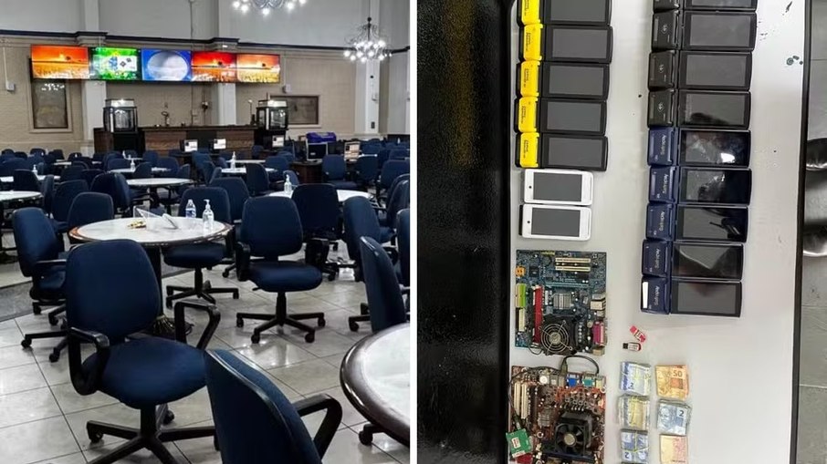 Polícia fecha bingo clandestino e apreende 64 máquinas de caça-níqueis Polícia fecha bingo clandestino e apreende 64 máquinas de caça-níqueis