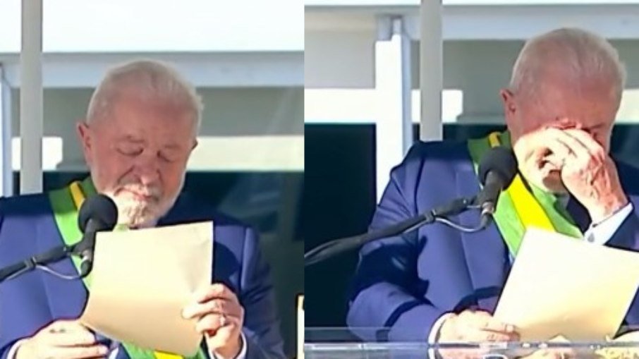 Lula se emocionou durante discurso
