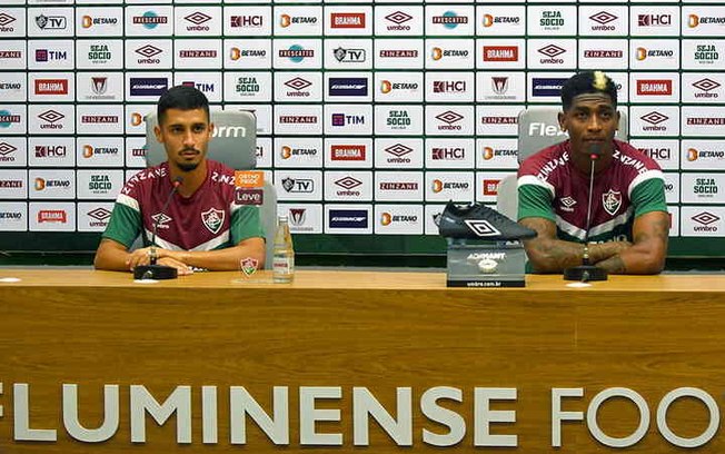 Danielzinho e Yony se apresentam no Fluminense e elogiam Diniz