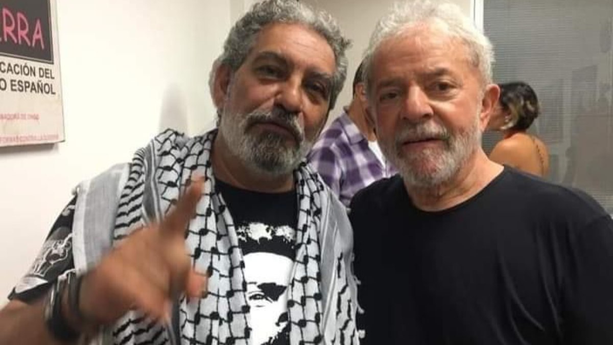 Mohamad El-Kadri e Lula em novembro de 2019, quando o presidente saiu da prisão