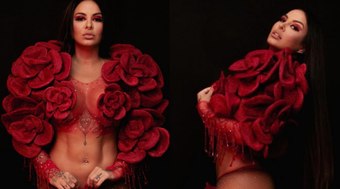 Alinne Rosa rouba a cena com look ousado em micareta