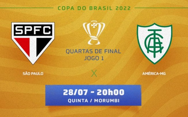 São Paulo x América-MG: prováveis times, desfalques e onde assistir ao duelo da Copa do Brasil