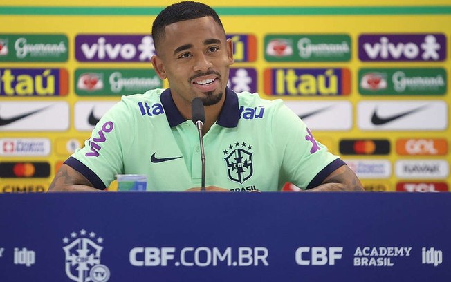 Gabriel Jesus em coletiva Gabriel Jesus em coletiva