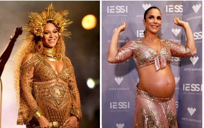Nem uma gravidez de gêmeos impediu que Beyoncé e Ivete Sangalo brilhassem em 2018