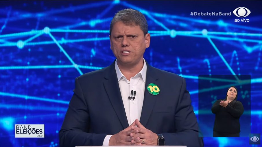 Tarcísio no debate da Band