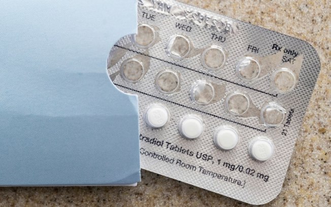 Pílulas contraceptivas em um balcão em Centreville (Maryland),nos Estados Unidos, em 6 de julho de 2022