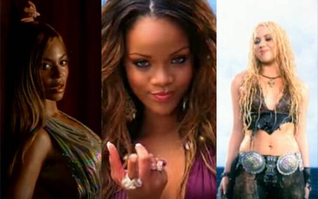 Beyoncé, Rihanna e Shakira são três das dez das musas pop dessa lista que vão fazer você perder o ar com seus videoclipes!