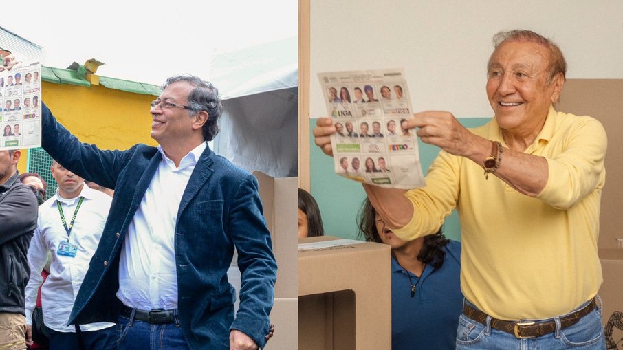 Gustavo Petro e Rodolfo Hernández disputarão o segundo turno das eleições colombianas